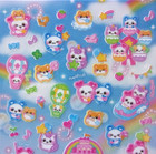 Mind Wave Happy Fancy Animal Sticker Sheet Made In Japan Rabbit Bear Unicorn