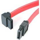 Startech 12in Sata To Left Angle Sata Serial Ata Cable - Sata - Sata - 12 - Red 
