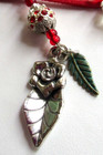 Winter Rose Book Jewelry Bookmark 18 In Total Length W Suede Cord