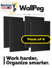 Pegboard Kit - 4 Each 24 x16  Peg Board Panels - Made In Usa - Mounted Size Is 6