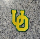 Oregon Ducks Uo Vintage Style Patch  Fully Embroidered Iron On Backing  3 x2 25 