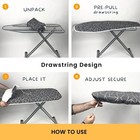 Ironing Board Cover And Pad Standard Size 15x54 Inch Extra Heavy Duty Thick P   