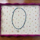 Vintage Italian Murano Blue Glass Beaded Necklace Sterling Silver Spiral Pendant