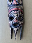 Tall Hand-carved Painted Wooden Mask African Style Wall Decor