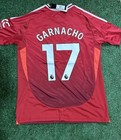 Adidas Manchester United Home 24 25 Replica Soccer Jersey Size Xl Garnacho  17