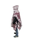 Mexican Poncho With Hood   Virgen De Guadalupe   Blanket   One Size   Burgundy