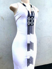 African Beaded Choker Neck Piece Unique Black White Necklace Statement Bohemian