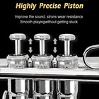 Bb Trumpet Standard Trumpets B Flat Silver Suitable For Beginner With Case New