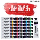 U s  Art Supply 36 Color Set Gouche Paint In Large 18ml Tubes Color Mixing Wheel