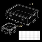 Bead Organizer Box  30pcs Small Clear Plastic Storage Containers  Craft