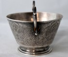 Antique Hand Engraved Silver Sugar Bowl Signed And Stamped 84