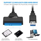 Usb 3 0 To Sata Iii Hdd Ssd 2 5  Hard Drive Adapter Cable 22-pin Data Power Uasp