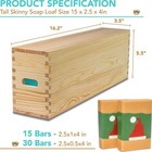 Tall Skinny Wooden Soap Molds For Soap Making Large- 5 Lb Soap Molds Loaf Wit   