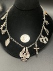      Vintage Rare Native American Navajo Sterling Charm Necklace South Western 37g