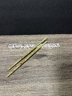 Vintage Chopsticks Natural Jade Stone Polished Green  Set With Gift Box