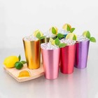 6 Pcs Anodized Aluminum Tumblers Drinking Glasses Vintage Metal Cups Multicolor
