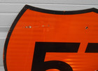 1 Vintage 57 Shield Road Sign - Aluminum Reflective 24  X 24   2