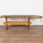 20th Century Rustic Carpenter s Workbench Console Table From Denmark