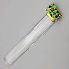 Owl Magnifying Glass Lucite Stick Reading Magnifier Green Blue Gold Tone Metal