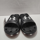 Under Armour - Men s - Locker Iv Slide Sandal - 3023758-001 - Black white