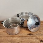 Comet Aluminum Steamer Pot Rice Pasta Cooker Vintage Mid Century 3 Piece Set Usa