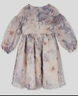 Rare Editions Girls Organza Floral Fit   Flare Bow Dress Long Sleeve Size 6x