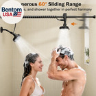 Dual Shower Head With Original Adjustable Slider  High Pressure Double Shower He