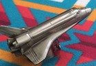 Vintage Nasa Space Shuttle Table Lighter Heavy   Brass Diving Helmet Pen Holder
