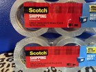 Scotch Heavy Duty Shipping Packing Tape  Clear  Holiday 3 Rolls  Clear 2pak