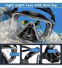 Snorkeling Gear Mask Fins Snorkel Set  S Black 