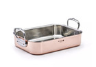 New De Buyer Copper Inocuivre Roasting Pan Dish Stainless Steel Lined 16x10x5