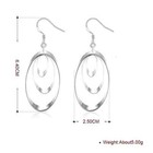2x Women s 925 Sterling Silver 3 Hoop Long Drop Dangle Charm Earrings  e55