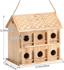 Wooden Bird Houses For Outside  12-hole Hanging Birdhouse