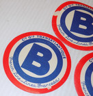 4 Real Original Vintage Ship French Line Luggage Stickers Unused 3 1 8  Round