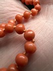Antique Rare Victorian Natural Salmon Pink Coral Bead 25 5   Necklace