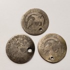 3 Coin Lot H10c Capped Bust Half Dimes - Holed Dets - Sku-y6297