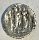 Ancient Roman Republic Silver Denarius Coin  Cassius Longinus 42 Bc