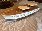 Vintage 1950 s Battery Operated Chris Craft Toy Wood Boat Pond Yacht Model 40 
