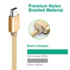 10ft Mini Usb Cable Braided  Long Type A Male To Mini-b Charger Cord For
