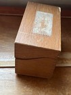 Vintage Handmade Wood Wooden Recipe File Box W Dovetails - 4 Inches High X 3 And