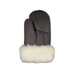 Sheepskin Shearling Mittens     Warm Winter Leather Gloves Men   s women   s     Brown