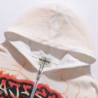 American High Street Bear Rhinestone Zip Up Hoodie Unisex Hooded Sweatshirt Coat