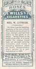 Wills Cigarettes Tobacco Card - Roses - Mrs  W  Cutbush - 2nd Series