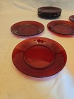Lot Of 13 Vintage Anchor Hocking Ruby Red 9  Dinner lunch Plates  Near Mint