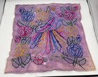 Otomi Tenango Style Mexican Hand Embroidered Vintage Tapestry Decor 17 x17 