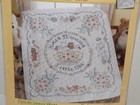 Bucilla Sweet Dreams Baby Quilt Crib Cover Stamped Cross Stitch Kit 45606 34x43 
