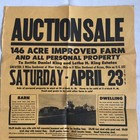 Vintage 1949 Bryan Ohio Farm Auction Sale Flyer Daniel   Letha King Estate