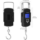 Lcd Digital Portable Hanging Scale 110lb 50kg For Fish And Luggage Travel Use