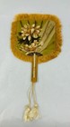 Victorian Paper Valentines Fan Card Silk Edge Tassels Pansy Daisy Pledge Of Love