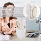 5pcs Vintage Vanity Set With Hand Mirror  Detangling Hair Brush  Rat Tail Com   